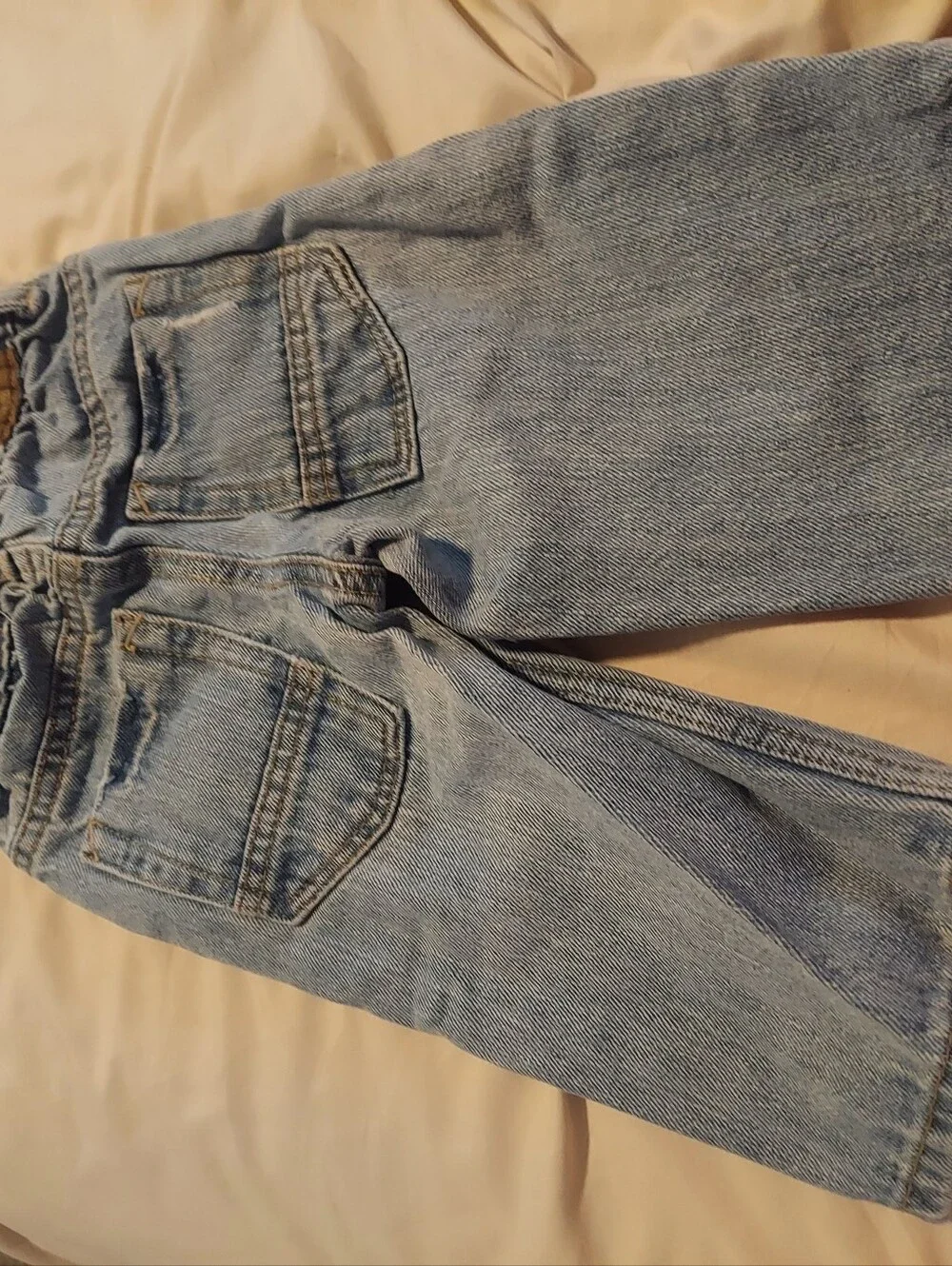 Genuine Kids OshKosh Baby Jeans Lot of 2 Size 12 Months Blue Denim Elastic Waist